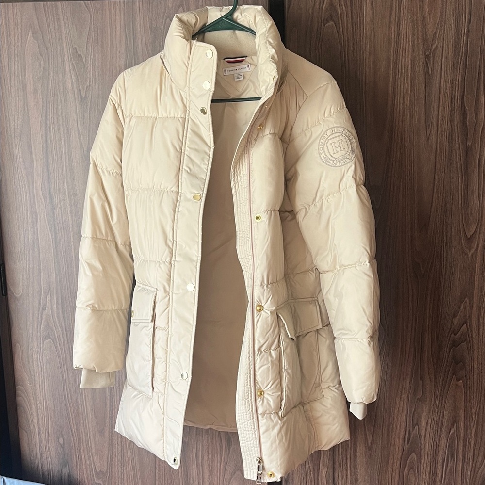 Tommy Hilfiger Cream Puffer Jacket